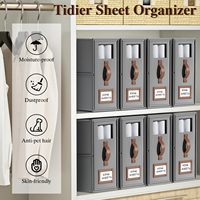 Boîte de rangement en tissu Oxford pour draps et vêtements, ensemble de draps en tissu quatre pièces pour armoire, housse de couette pour chambre à coucher