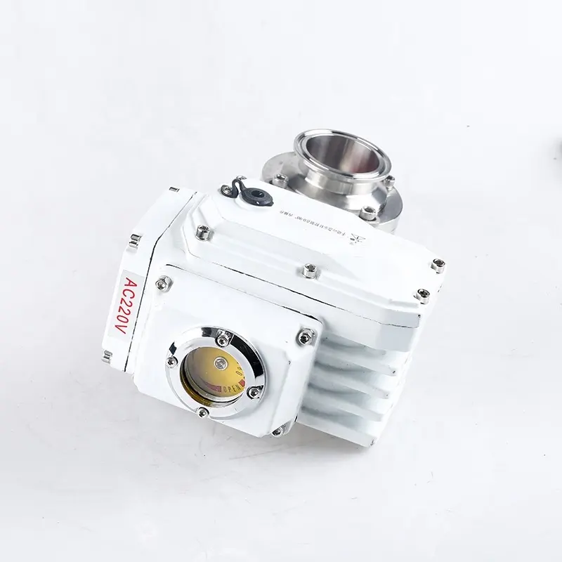 tri clamp 2 motorized shut off DN32 1 1/4 Sanitary Stainless Steel 2 way Motorized Valve DC24v