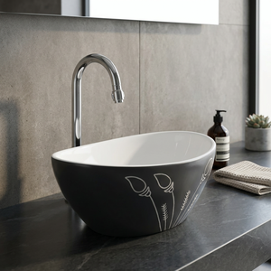 Lavabo carré en céramique à poser sur table, pour salle de bain, toilettes, lavabo de lavage des mains, pour usage domestique et hôtelier - Product Image 6