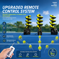Machine de service de balles de tennis automatique professionnelle portable en alliage ABS durable, capacité 33 balles, télécommande, vente en gros