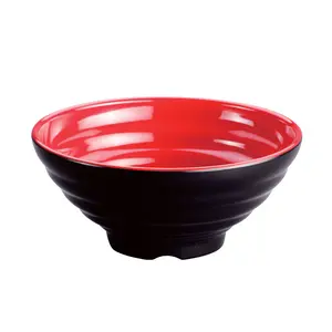 美国NSF白色黑色红色双色日本面碗拉面碗三聚氰胺面碗