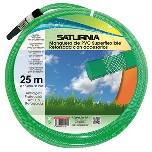 Tubo Flessibile Rinforzato Latflex 15 mm - 5/8" Rotolo da 25 Metri con Accessori - Product Image 1