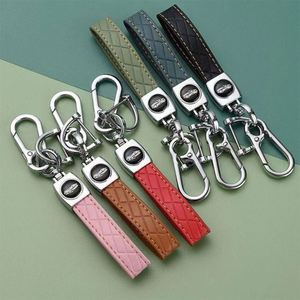 Personalized Metal Custom Brand logo Blank Luxury Pu Leather Car Keychain/car Leather <b>Key</b> <b>Chain</b> - Product Image 2