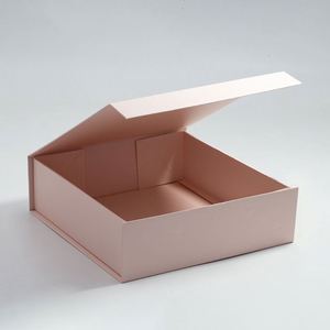 Customised square <b>pink</b> Fold Flat Collapsible Magnet Rigid <b>Gift</b> <b>Box</b> Packaging Wholesale - Product Image 3