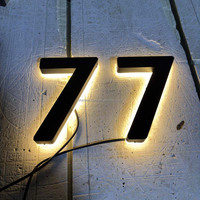 Enseignes lumineuses LED personnalisées noires rétroéclairées pour hôpitaux, entreprises, enseignes murales 3D intérieures pour logos commerciaux