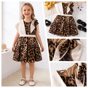 Abiti Estivi Senza Maniche per Bambina 2026 con Stampa Leopardata e Fiocco - Product Image 3