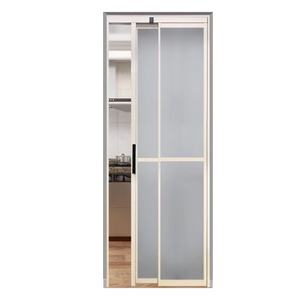 Portes coulissantes à charnières en verre en alliage d'aluminium PT de haute qualité pour les espaces de cuisine et de salle de bain modernes, finition - Product Image 1