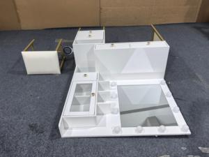 Factory Direct <b>Makeup</b> <b>Vanity</b> Desk with <b>Mirror</b> and 10 Lights Bulbs, Table Set Drawers Charging Station - Product Image 5