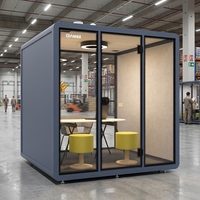 Cabine de studio insonorisée moderne pour bureau, structure en alliage d'aluminium, maisons préfabriquées CE/ISO