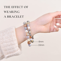 Bracelet authentique en opale australienne aux couleurs vives, bijoux en pierres précieuses multicolores, yoga, méditation, cadeau pour femme, vente en gros, personnalisé