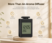Diffuseur d'arômes intelligent électrique sans eau 100 ml, contrôle par application, minuterie, lumière de nuit radar, huiles essentielles, pour table, usage domestique, en plastique