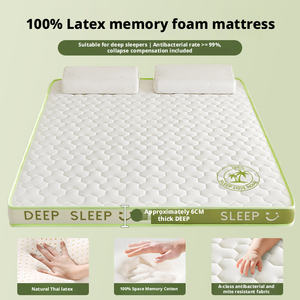 Matelas hybride pour la maison - Matelas à ressorts indépendants détachable, base rigide en latex, housse amovible en coton et lin lavable pour usage domestique - Product Image 2