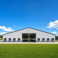 Bâtiment en acier pour poulailler, entrepôt, garage, hangar, abri agricole préfabriqué, structure d'élevage ventilée, conception de ferme
