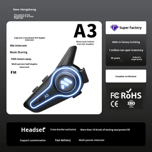 Nuevo Auricular Bluetooth para Casco 2026, Intercomunicador Universal para Casco Integral y Abierto, Hi-Fi, Bajos Potentes, Impermeable, Larga Duración, A3 - Product Image 3