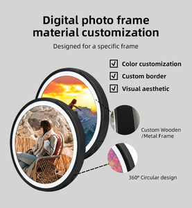 1280x1280 Resolution HD Display Round Screen 23.6 Inch Electronic Photo Frame <b>Wifi</b> Video Music Playback Picture Display in Hotel - Product Image 6