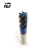 Fraise en spirale à 4 cannelures en carbure monobloc Eitfs, angle de hélice 45°, revêtement TIAIN, fraise à queue de 10 mm de longueur, 65 HRC, support ODM OEM