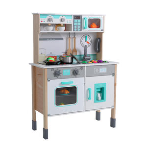 Cuisine en bois pour enfants, grand ensemble de jeu de simulation de cuisine pour filles de 2 à 4 ans avec effets sonores et lumineux - Product Image 4