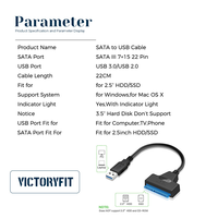 Fabbrica OEM 0.2M USB 2.0 SATA cavo 2.5 "pollice adattatore convertitore SSD cavo dati HDD per unità disco rigido esterno