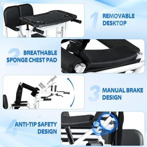Chaise de transfert <span class=keywords><strong>pour</strong></span> patient, hydraulique, réglable en hauteur, <span class=keywords><strong>pour</strong></span> maison de retraite, <span class=keywords><strong>personnes</strong></span> alitées, <span class=keywords><strong>aide</strong></span> <span class=keywords><strong>à</strong></span> la mobilité <span class=keywords><strong>pour</strong></span> la salle de bain, Mateside - Product Image 6