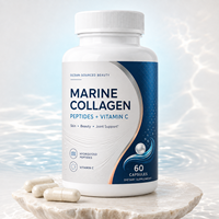 Capsule de collagène marin personnalisable avec vitamine C, usine certifiée GMP, service d'étiquetage privé OEM pour la peau