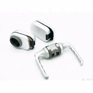 מסחרי בסגנון מודרני הזזה אלומיניום הזזה מסגרת נדנדה דלת זכוכית מנעול עם אביזרי דלת ידית ידית - Product Image 1