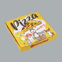 Lebensmittel qualität Flöte Wellpappe Custom Printed Size Pizza Design Karton Schwarz Scheibe Karton Preis Wellpappe Pizza Box