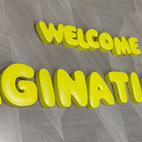 Letras de Aluminio Talladas en Arco, con Bordes Curvos, Letras 3D en Relieve, Letras Decorativas para Pared, Letras del Alfabeto