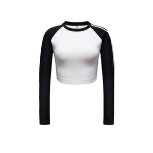 Pull-over simple de yoga sport personnalisé en gros T-shirt court à manches longues <span class=keywords><strong>d</strong></span>écontracté pour femmes - Product Image 5