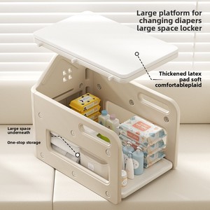 Multifunctional Foldable Baby Changing Table with Adjustable Height, Bathtub, Storage for Newborn Diaper Changing Massage Touch - Product Image 4