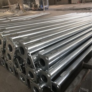 6M 7M 8M 9M 10m Điện thép mạ kẽm sợi hình bát giác cực hình Nón Cong pin năng lượng mặt trời ánh sáng đường phố cực đèn bài giá - Product Image 5