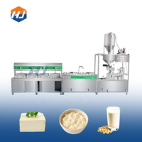 Ligne de production automatique de lait de soja et de tofu HJ Commercial, broyeur, machine d'usine, faible bruit, 380V 21kW