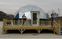 Tenda Kubah Kaca Hexagon Berinsulasi Termal 6M 7M 8M Kubah Kaca Berkualitas Tinggi untuk Hotel