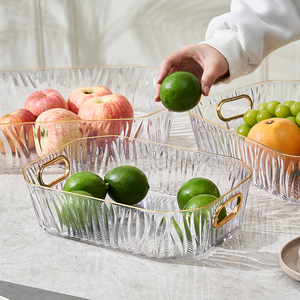 Gold Plated Edge <strong>Square</strong> <strong>Plastic</strong> <strong>Tray</strong> Household Water Coffee Cup <strong>Dessert</strong> Fruit Storage <strong>Tray</strong> Commercial Tea Cup <strong>Tray</strong> - Product Image 6