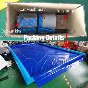 Heavy Duty Portable <strong>Inflatable</strong> <strong>Car</strong> Wash Containment Mat for Washing <strong>Car</strong> - Product Image 4