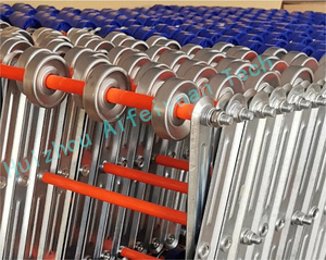 Ağır paslanmaz çelik yerçekimi esnek genişletilebilir kauçuk naylon plastik rulo parça paten tekerlekleri makaralı konveyör satılık - Product Image 6