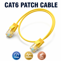 Kabel Patch Cat6 Cat6a 250MHz UTP FTP SFTP CCA RJ45 Warna Kuning untuk Jaringan Rumah, TV Box, Monitor - Laris Terjual