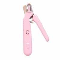 Coupe-ongles rechargeable 2-en-1 en plastique à LED pour animaux de compagnie, coupe-ongles indolore pour chiens, lime à ongles silencieuse pour chats, pour petites et moyennes races, vente en gros