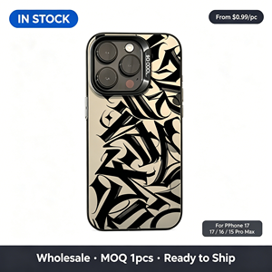 Coque de téléphone antichoc en TPU mat, style streetwear de luxe de la côte ouest, avec calligraphie <span class=keywords><strong>gothique</strong></span>, pour iPhone 17 16 15 14 13 Pro Max - Product Image 1