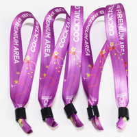 Bracelet personnalisé RFID NFC 13,56 MHz 213 pour événements et festivals, en ruban de tissu satiné, impression pour fêtes et concerts