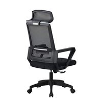 Chaise de bureau ergonomique en maille noire, vente en gros d'usine, avec appui-tête détachable, base en nylon, pivotante, réglable en hauteur, approvisionnement en vrac