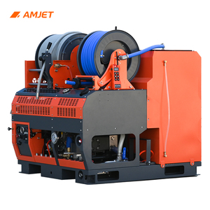 Machine de nettoyage à jet pour égouts AMJET 180 bar 65 lpm, tuyau de 75 m 1/2'', nettoyeur de drains haute capacité pour travaux de plomberie, <span class=keywords><strong>pompe</strong></span> allemande - Product Image 6