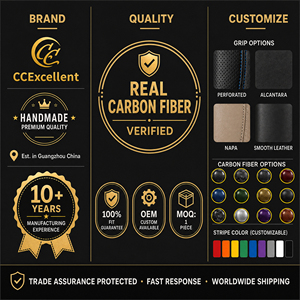 Volante de Fibra de Carbono Forjado Personalizado a <span class=keywords><strong>Precio</strong></span> de Fábrica CCExcellent para <span class=keywords><strong>Ford</strong></span> <span class=keywords><strong>Mustang</strong></span> S550 2018-2020, Volante con LED - Product Image 5