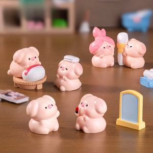 WeiJ Landscape Cute Beauty, <span class=keywords><strong>Petit</strong></span> <span class=keywords><strong>cochon</strong></span>, Maison de poupée, Décorations DIY, Accessoires pour blind bag, Mini bibelot - Product Image 2