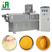 Ligne de production complète et entièrement automatisée pour la fabrication de panure de pain et la poudrage des aliments surgelés, avec extrudeuse, broyeur et tamis, pour processus intégrés
