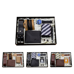 Set Regalo <span class=keywords><strong>Portafoglio</strong></span> da <span class=keywords><strong>Uomo</strong></span> Nero 7 Pezzi con Orologio, <span class=keywords><strong>Cintura</strong></span> e Penna in Confezione Regalo per Promozioni Aziendali - Product Image 4