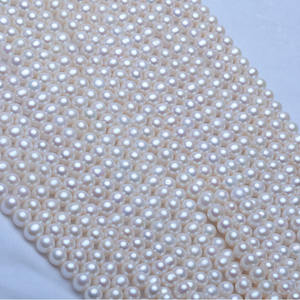 11-12mm Baroque Button Freshwater <b>Pearl</b> White Color Shaped Particle DIY Jewelry Material <b>Loose</b> Zhuji <b>Pearls</b> with Custom Hole - Product Image 1
