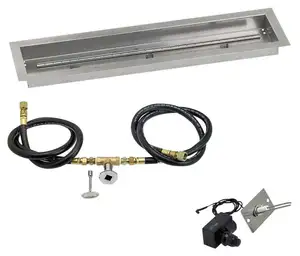 SS304 Linear Fire Pit burner system with NG ignition kit