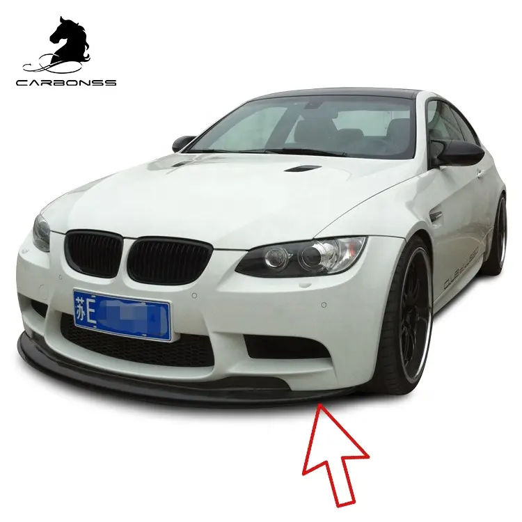 BMW e90 e92 e93 m3 2008-2012フロントバンパースプリッター用GTSタイプカーボンフロントリップ