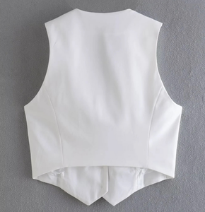 Runwaylover1155Vネック2022レディースファッションノースリーブブレザーベスト - Product Image 4