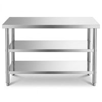 Table de travail à 3 niveaux, montage facile, sans soudure, installation rapide pour cuisine commerciale et restauration